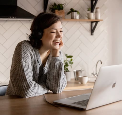 Photo of woman in videocall